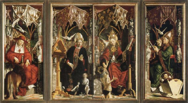 michael pacher altarpiece of the church fathers china oil painting image